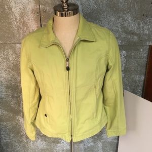 LL Bean Utility Jacket Large Lime Green